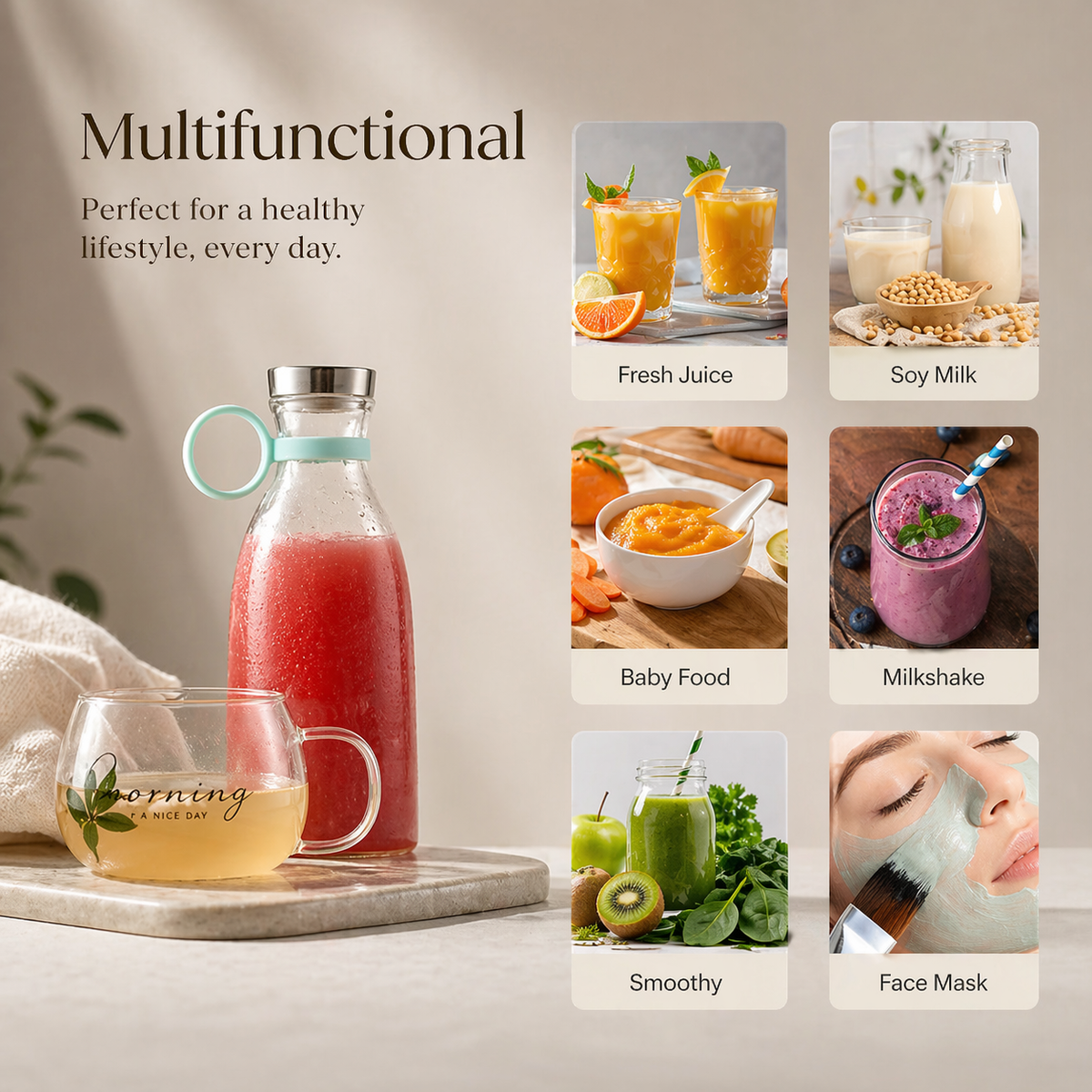 Portable USB Electric Juicer Mixer